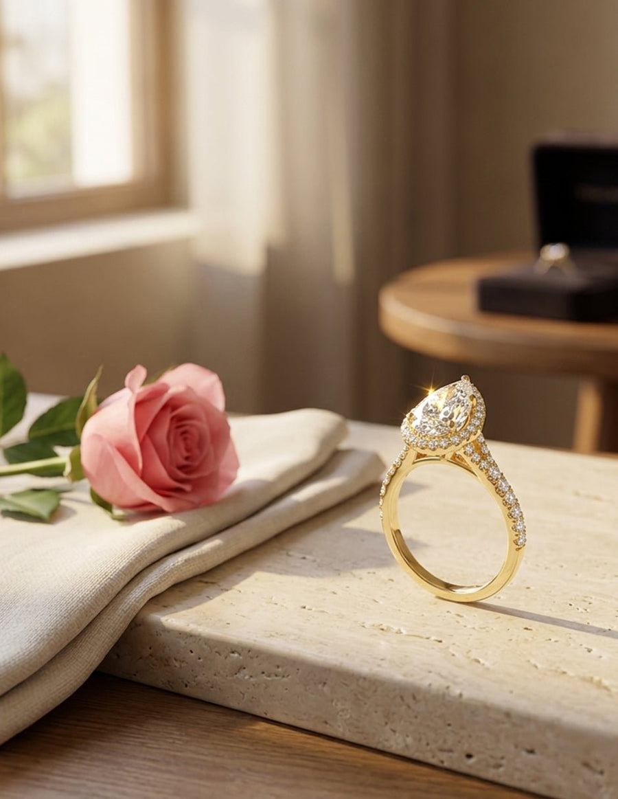 Anillo de compromiso - halo - AMORE369-PE-LG