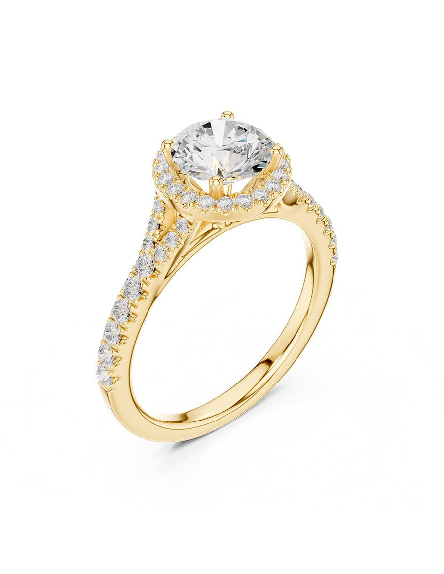 Anillo de compromiso - halo - AMORE369-RD-LG