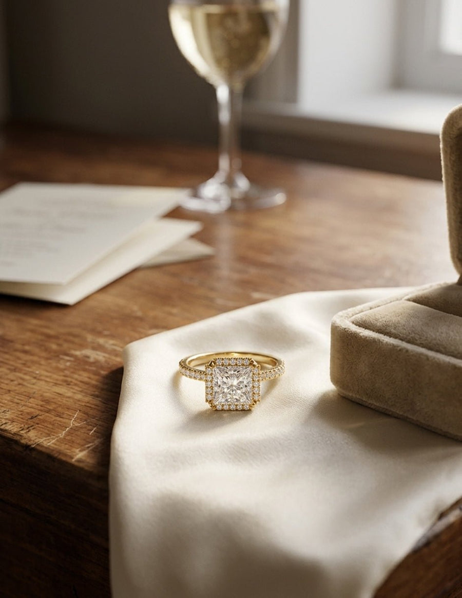 Anillo de compromiso - halo - AMORE370-PR-LG