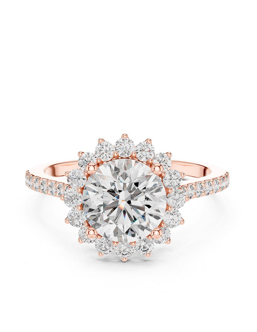Anillo de compromiso - halo - AMORE371-RD-LG