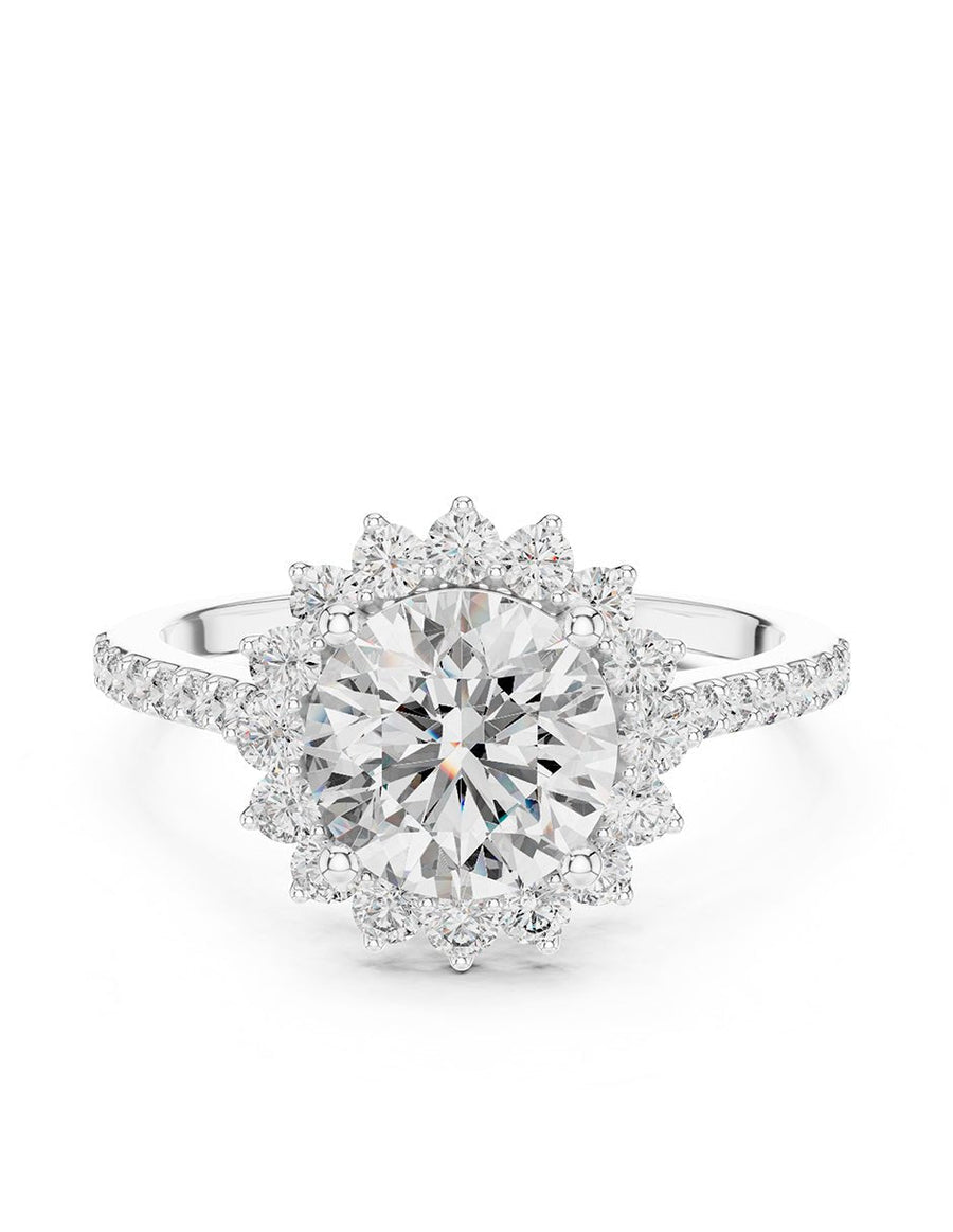 Anillo de compromiso - halo - AMORE371-RD-LG