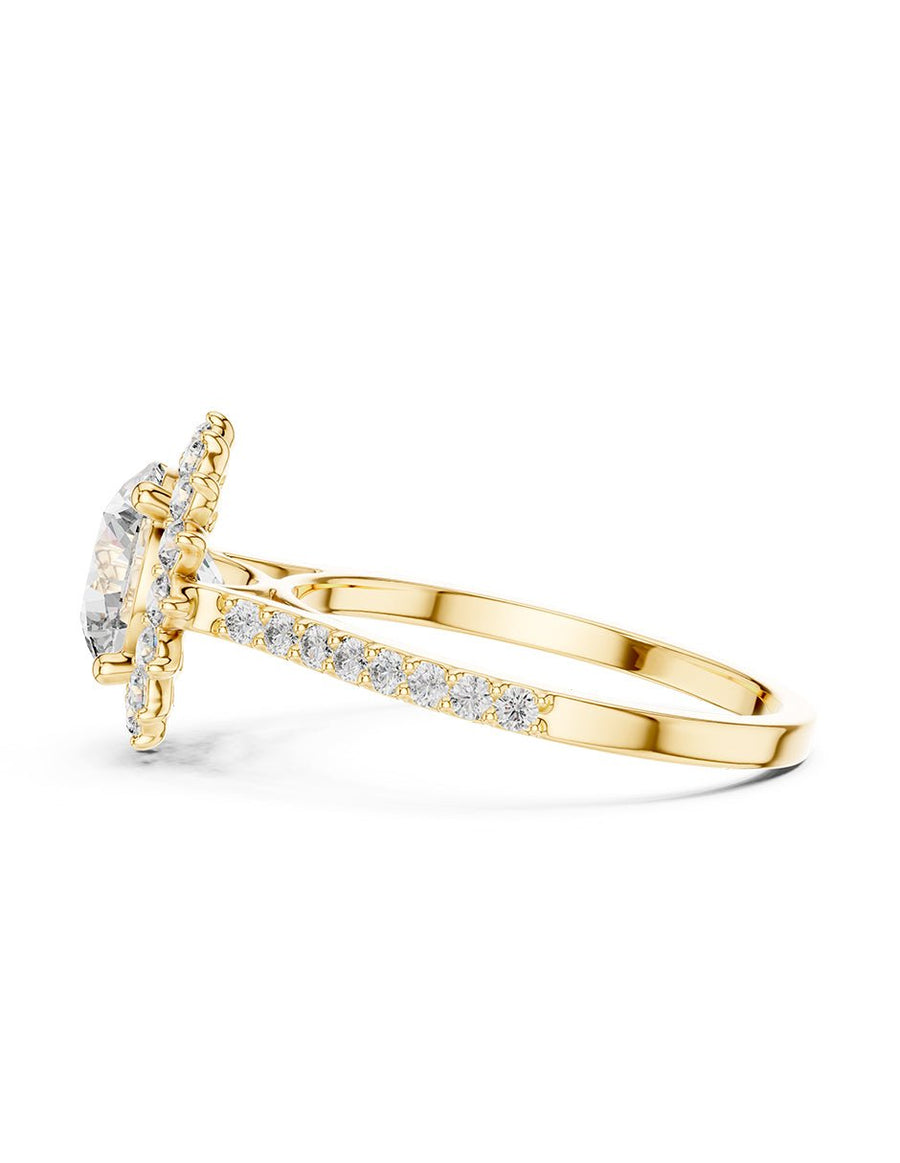 Anillo de compromiso - halo - AMORE371-RD-LG