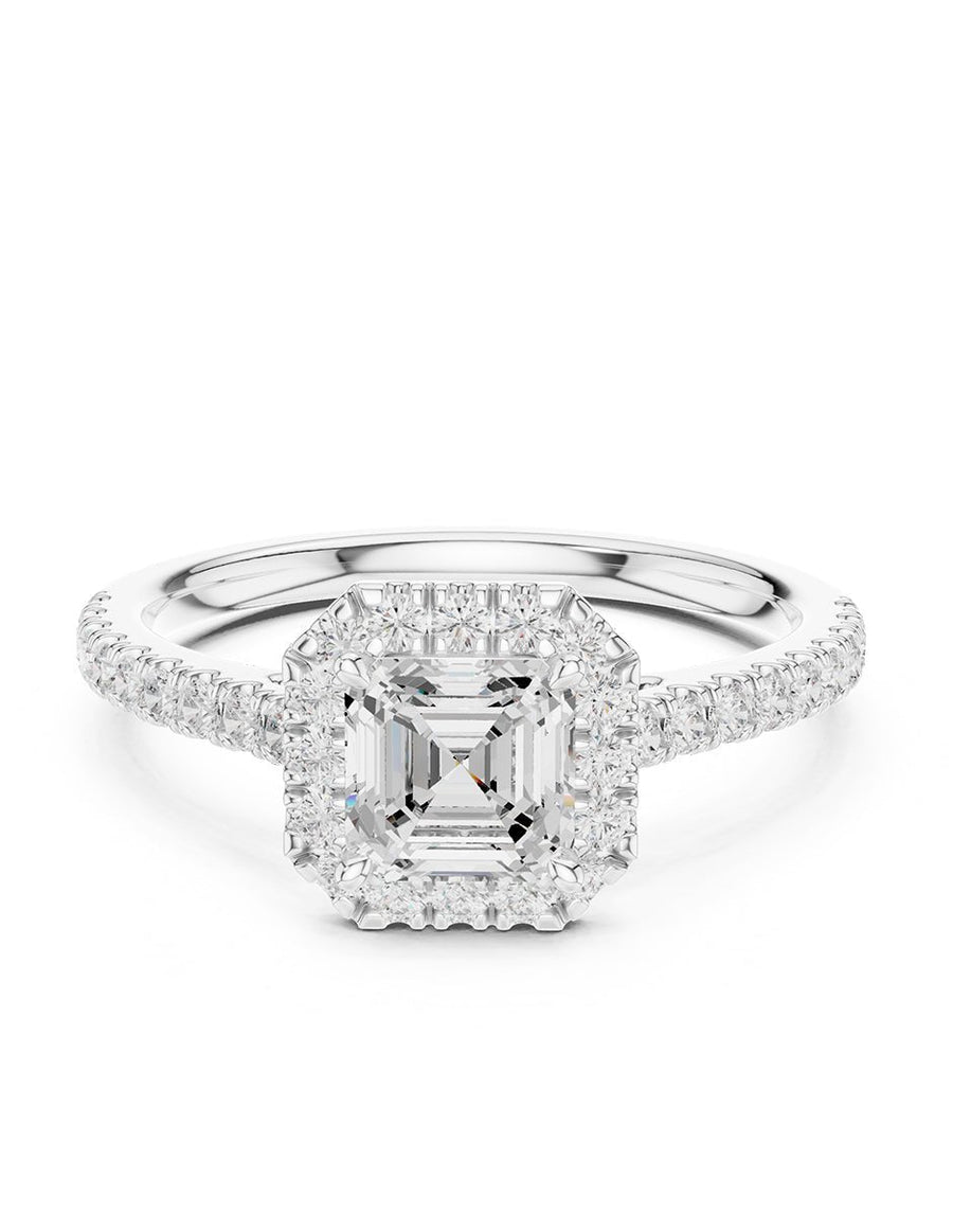 Anillo de compromiso - halo - AMORE372-AS-LG