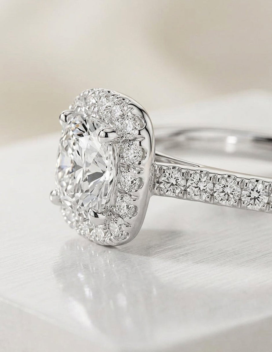 Anillo de compromiso - halo - AMORE372-CU-LG