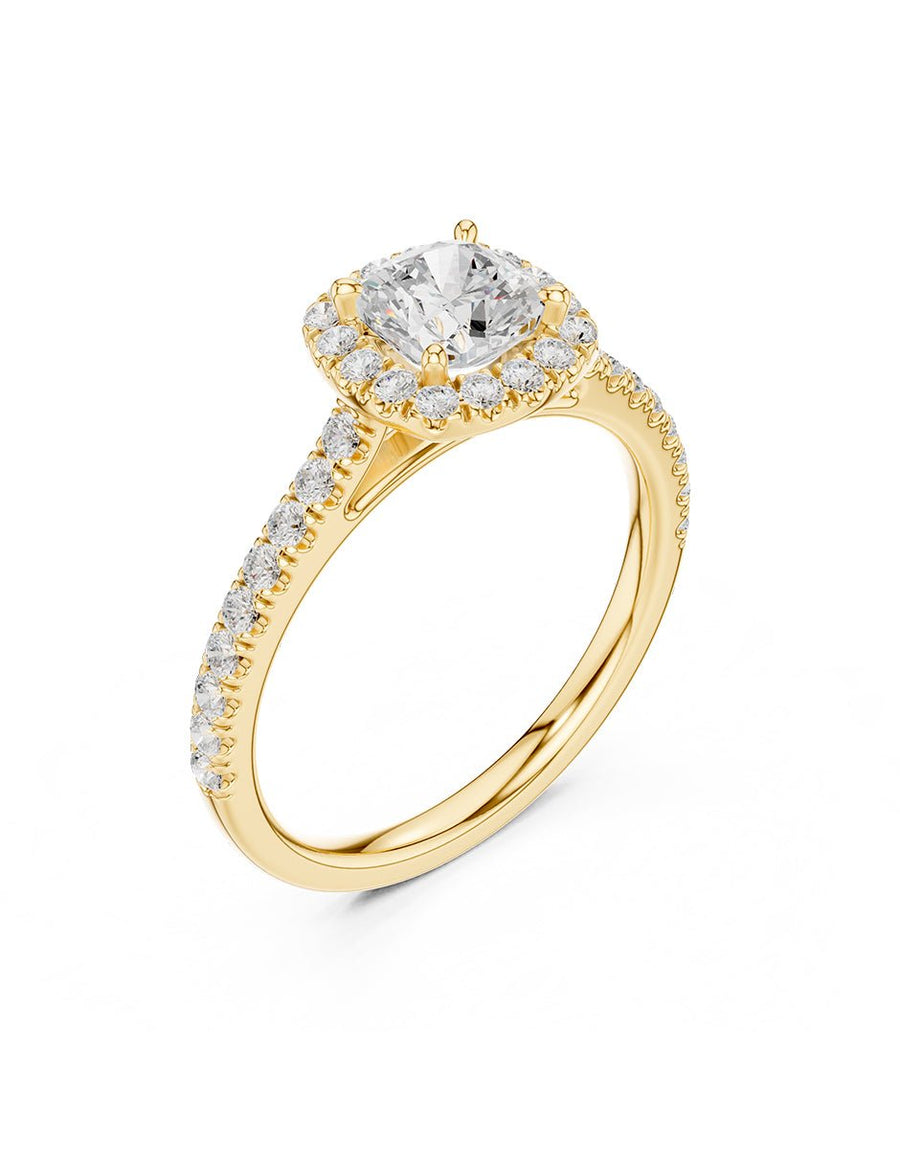 Anillo de compromiso - halo - AMORE372-CU-LG