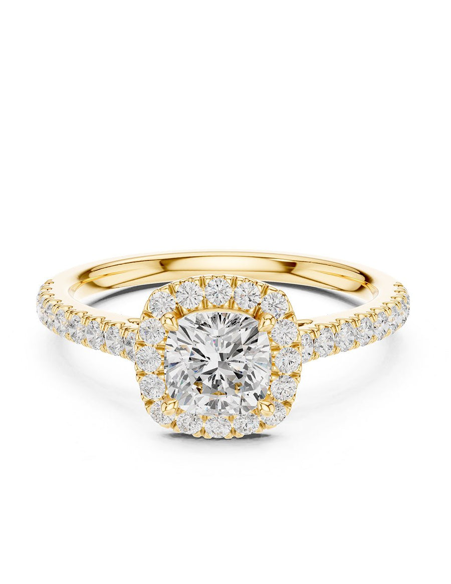Anillo de compromiso - halo - AMORE372-CU-LG