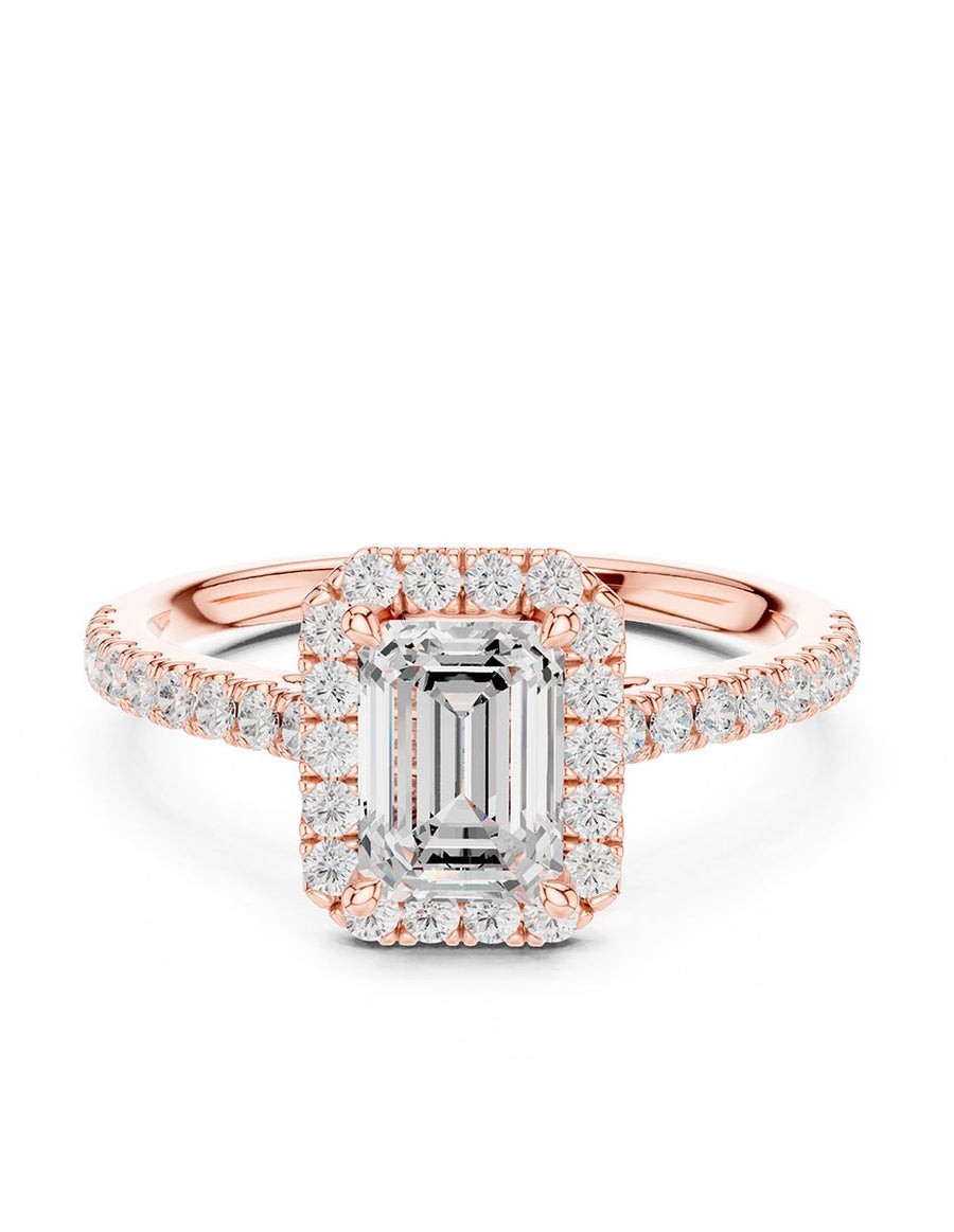 Anillo de compromiso - halo - AMORE372-EM-LG