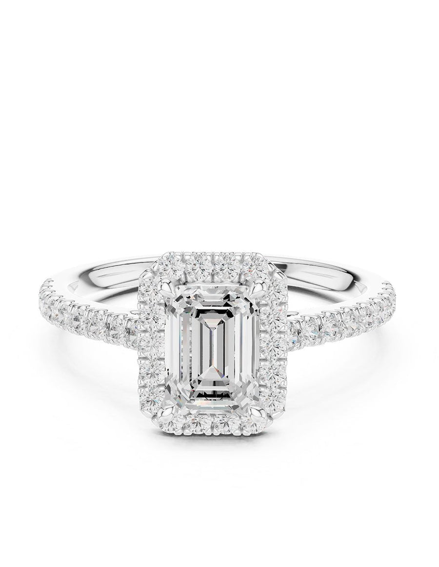 Anillo de compromiso - halo - AMORE372-EM-LG