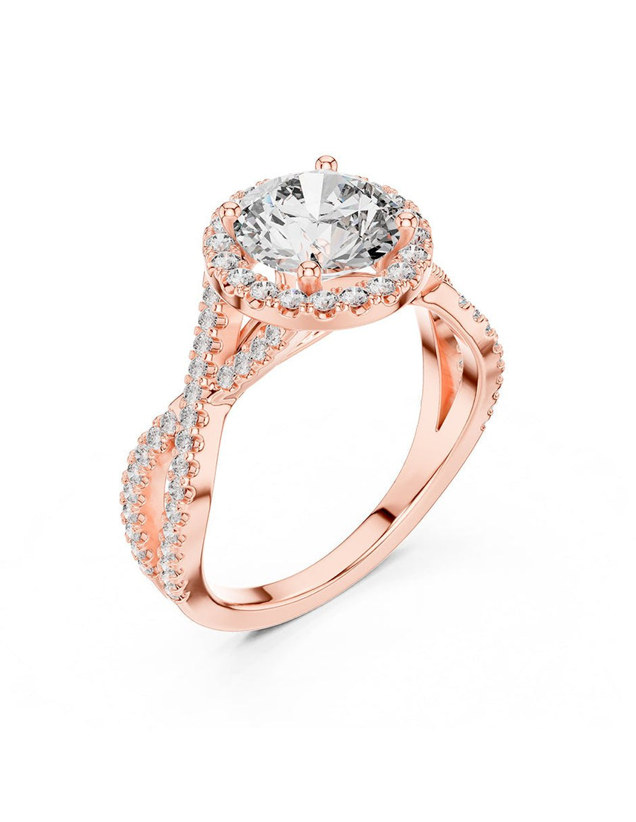 Anillo de compromiso - halo - AMORE373-RD-LG