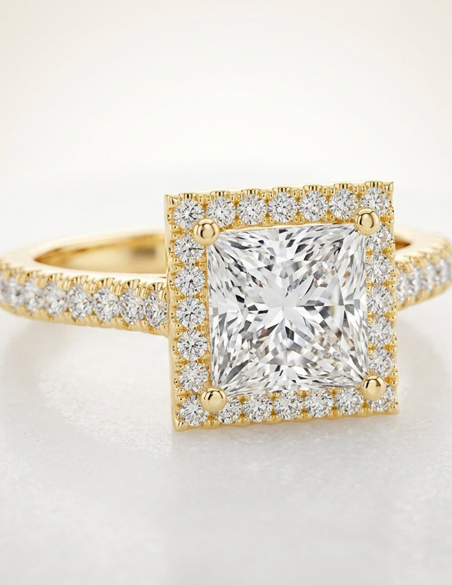 Anillo de compromiso - halo - AMORE374-PR-LG