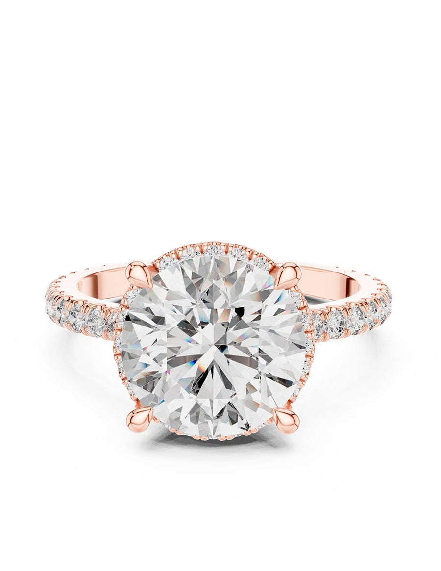 Anillo de compromiso - halo - AMORE375-RD-LG
