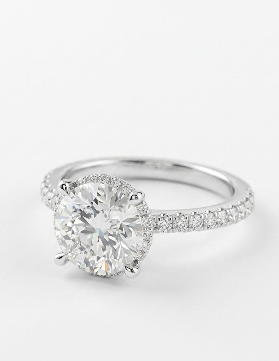 Anillo de compromiso - halo - AMORE375-RD-LG