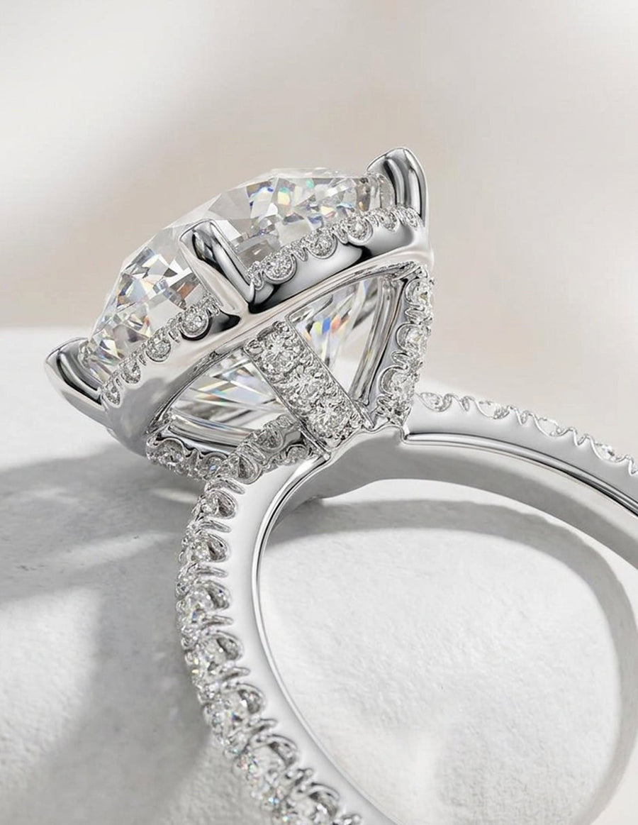 Anillo de compromiso - halo - AMORE375-RD-LG