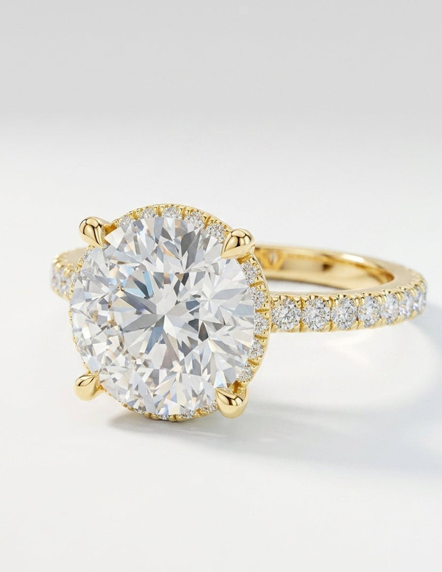 Anillo de compromiso - halo - AMORE375-RD-LG