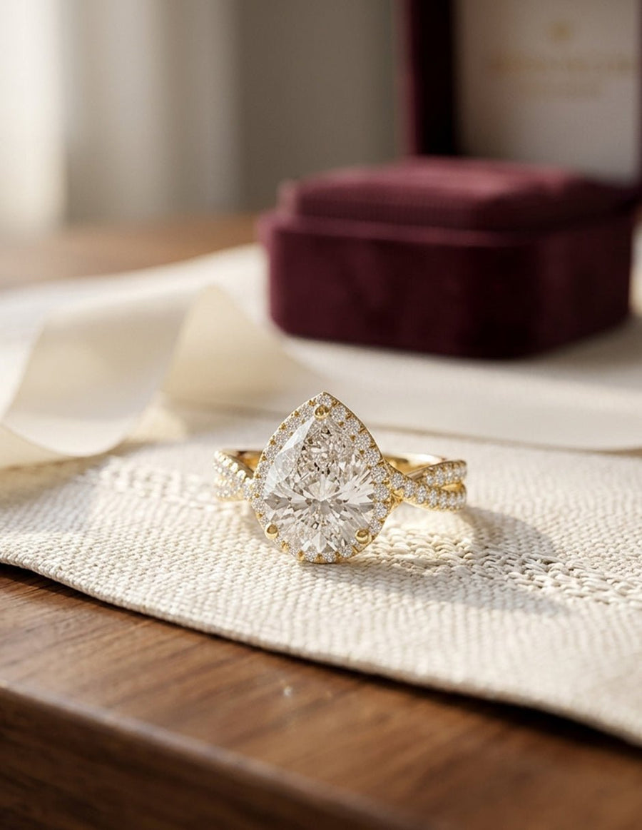 Anillo de compromiso - halo - AMORE376-PE-LG