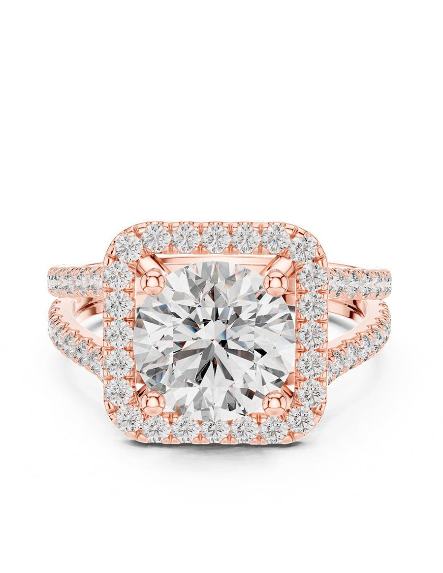 Anillo de compromiso - halo - AMORE379-RD-LG