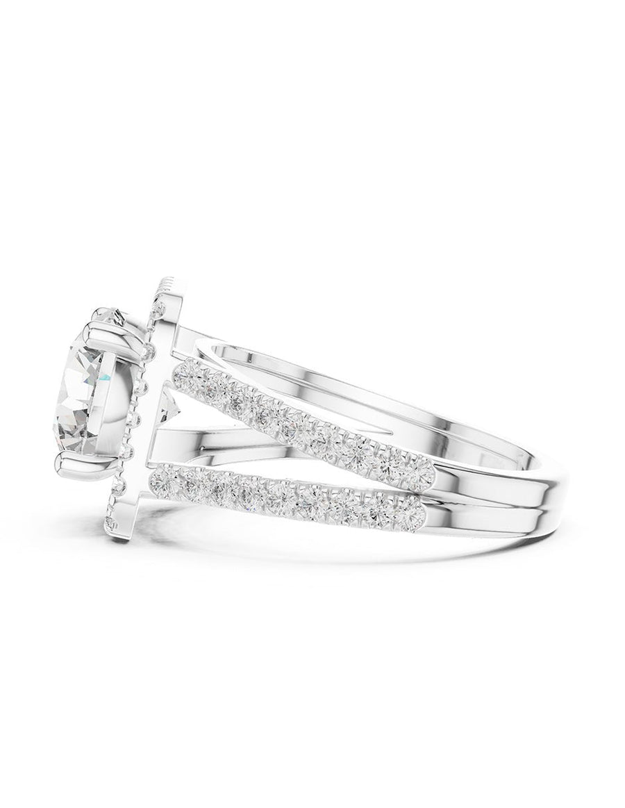Anillo de compromiso - halo - AMORE379-RD-LG