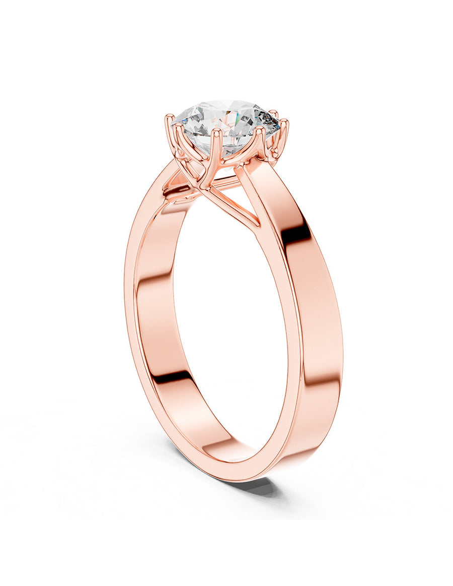 Anillo de Compromiso - solitario - AMORE38-RD-CZ