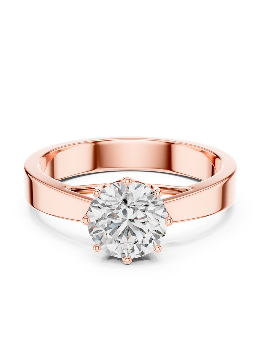 Anillo de Compromiso - solitario - AMORE38-RD-CZ