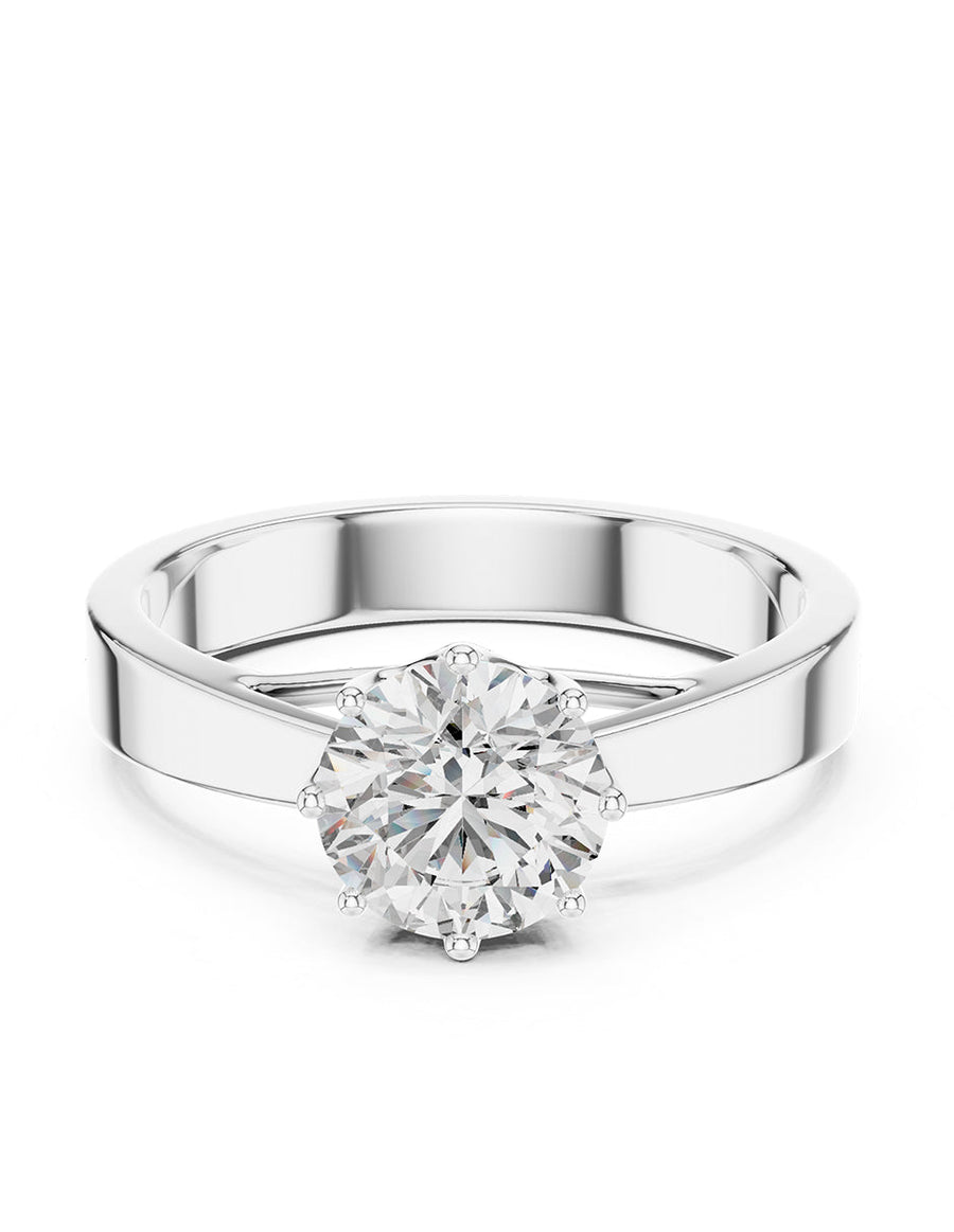 Anillo de Compromiso - solitario - AMORE38-RD-CZ