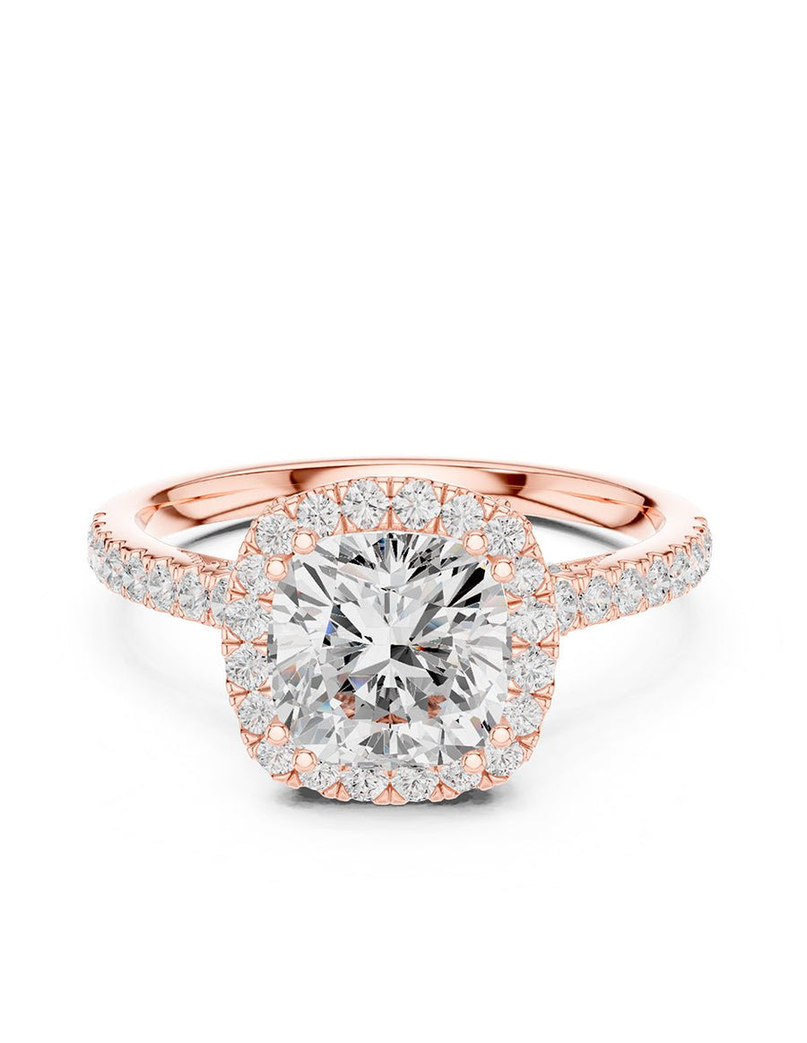 Anillo de compromiso - halo - AMORE380-CU-LG