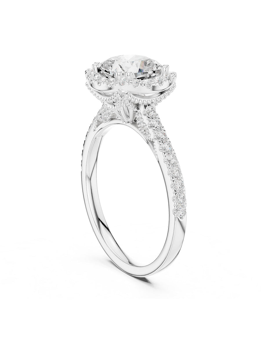 Anillo de compromiso - halo - AMORE380-CU-LG