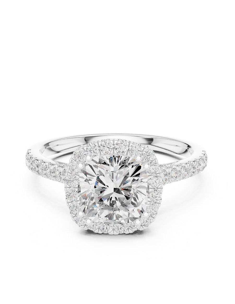 Anillo de compromiso - halo - AMORE380-CU-LG