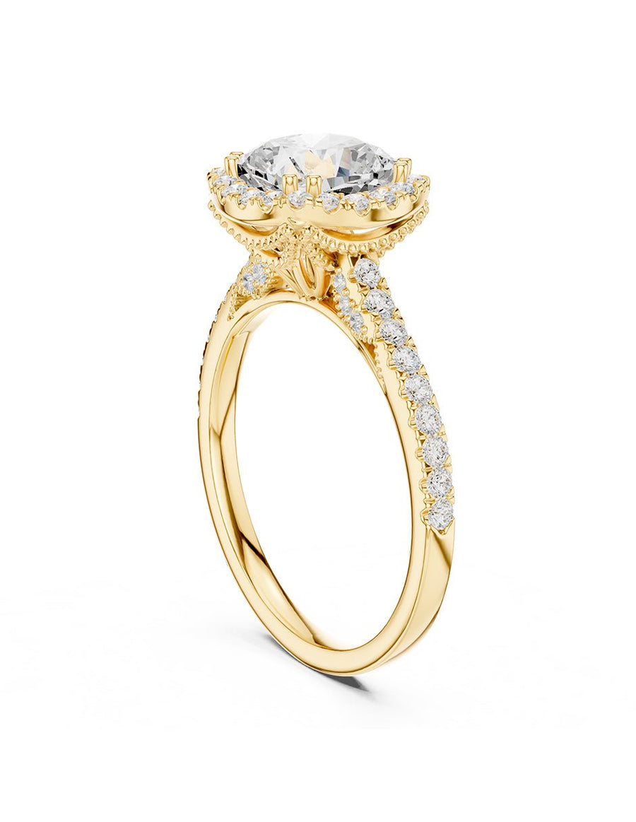Anillo de compromiso - halo - AMORE380-CU-LG