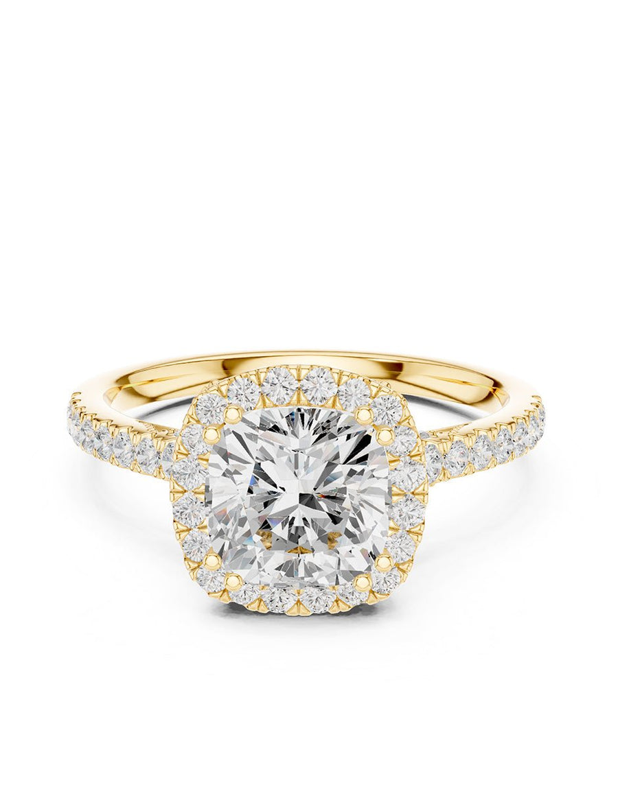 Anillo de compromiso - halo - AMORE380-CU-LG