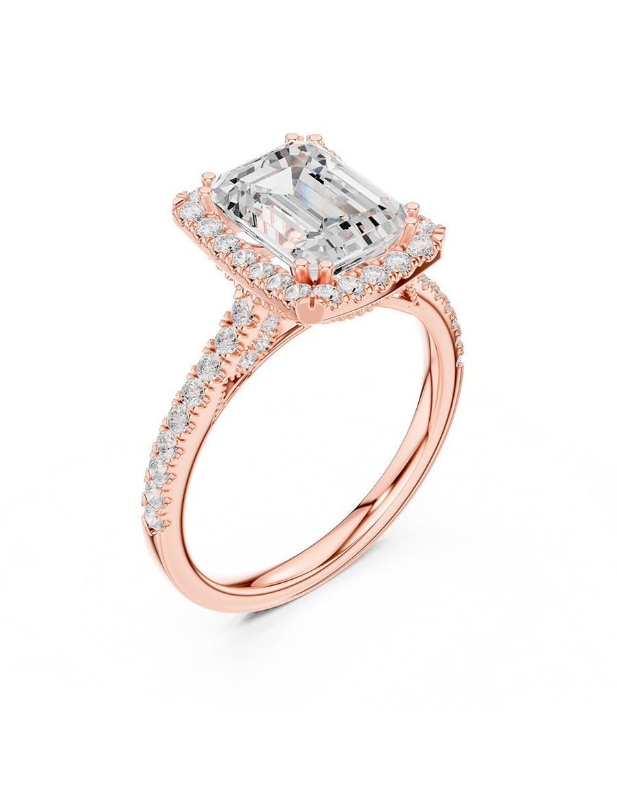 Anillo de compromiso - halo - AMORE381-EM-LG