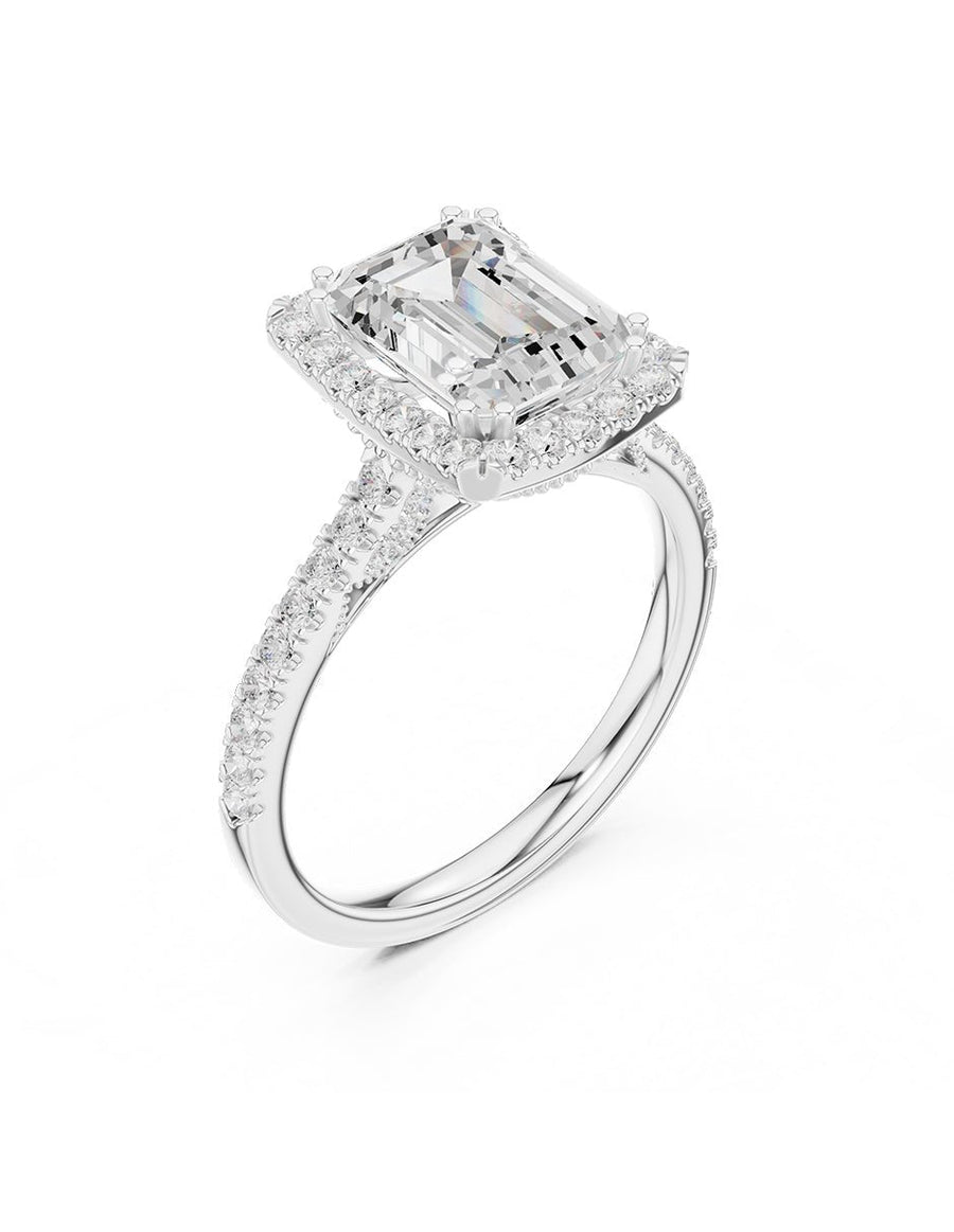 Anillo de compromiso - halo - AMORE381-EM-LG