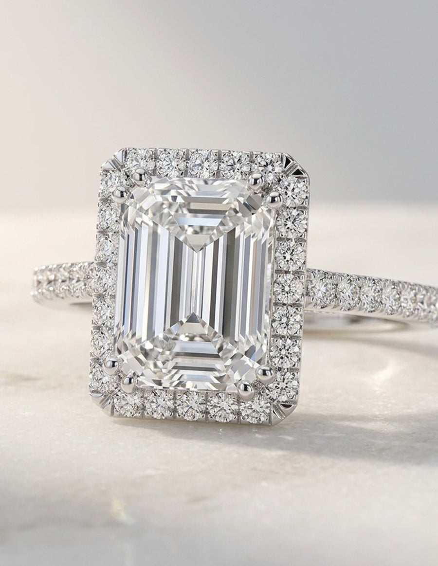 Anillo de compromiso - halo - AMORE381-EM-LG
