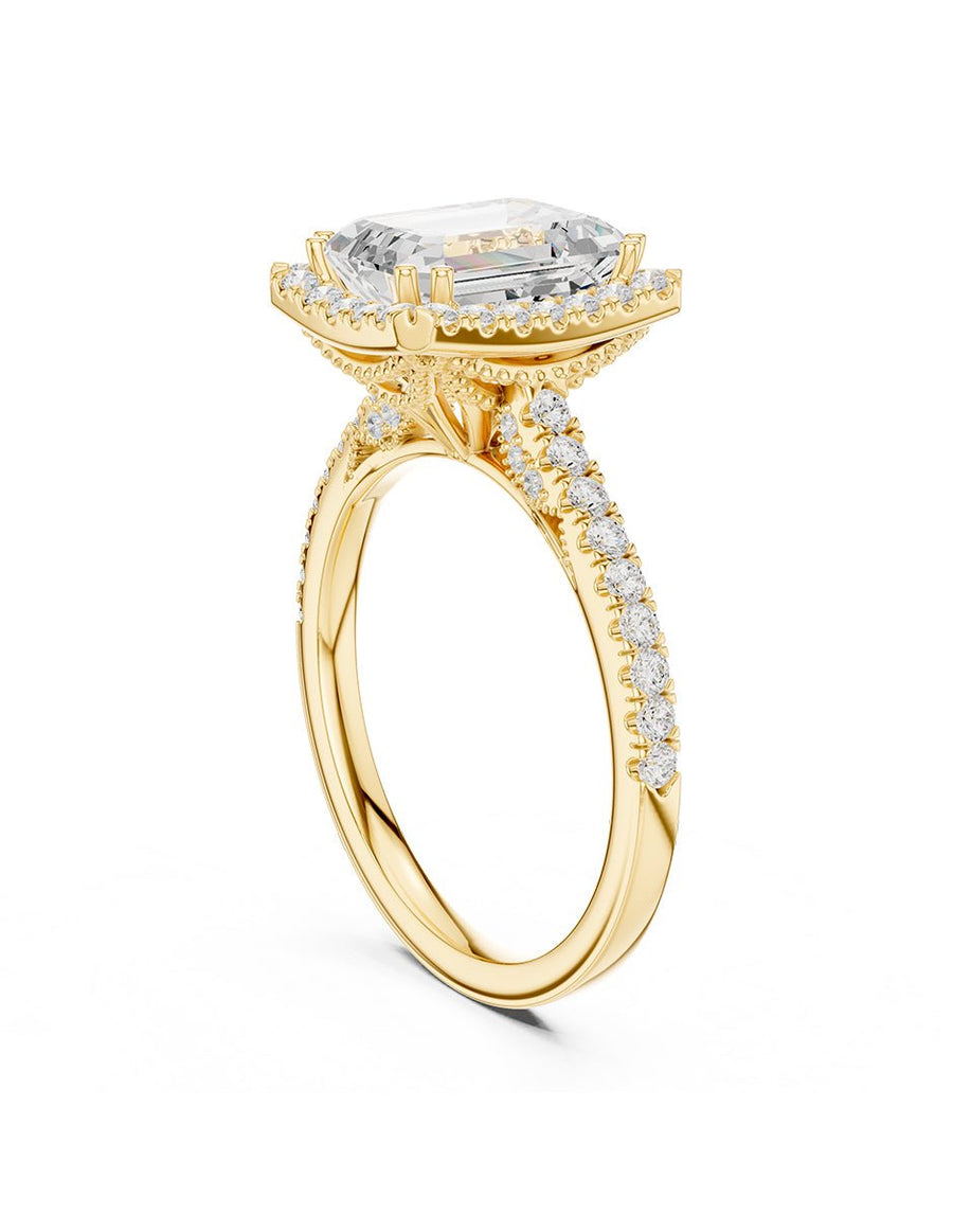 Anillo de compromiso - halo - AMORE381-EM-LG