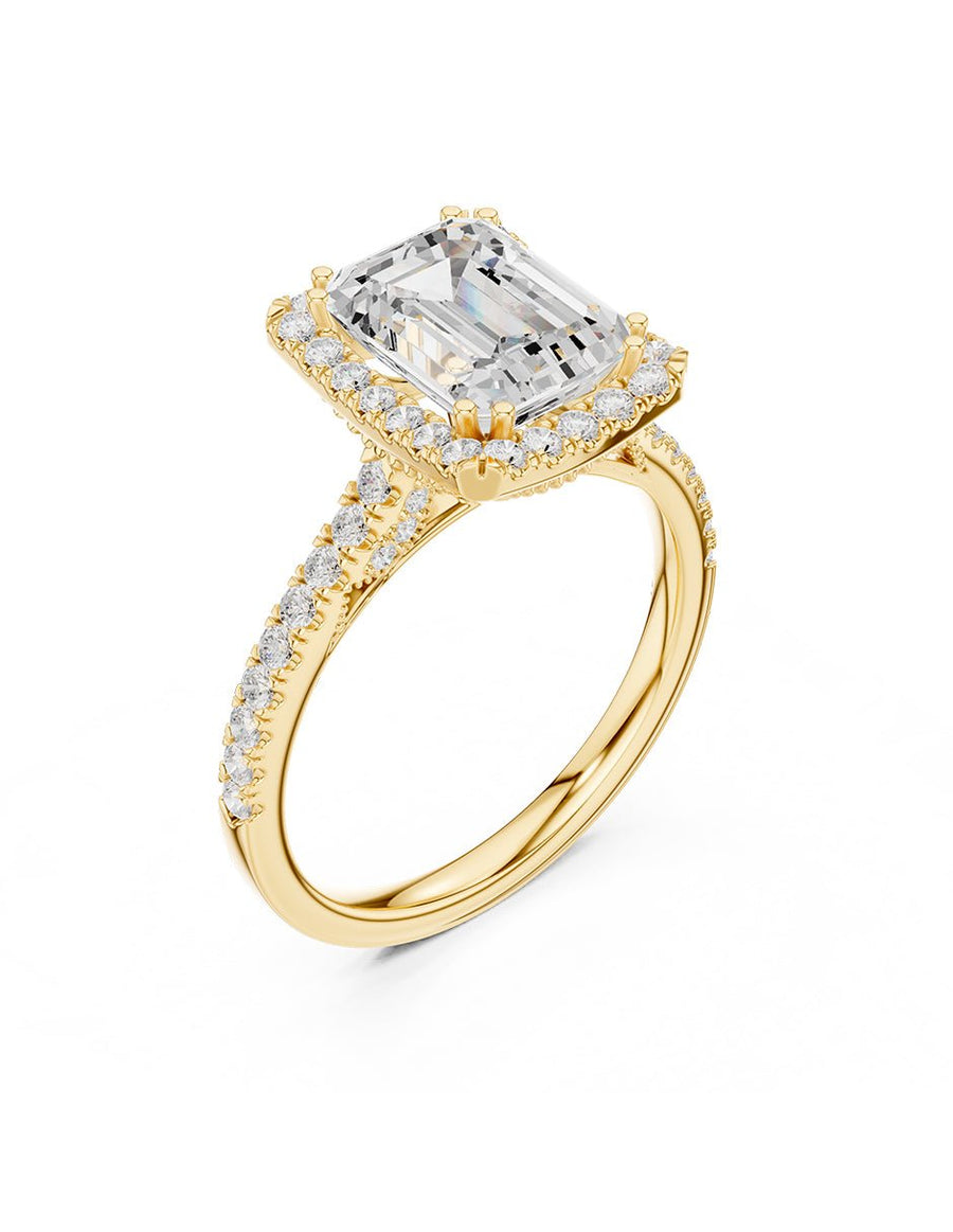 Anillo de compromiso - halo - AMORE381-EM-LG