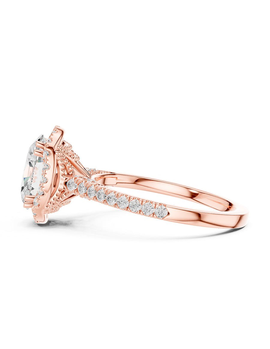 Anillo de compromiso - halo - AMORE381-OV-LG