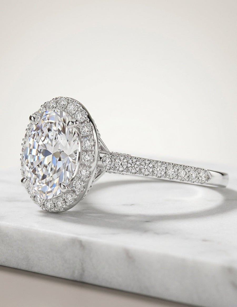 Anillo de compromiso - halo - AMORE381-OV-LG