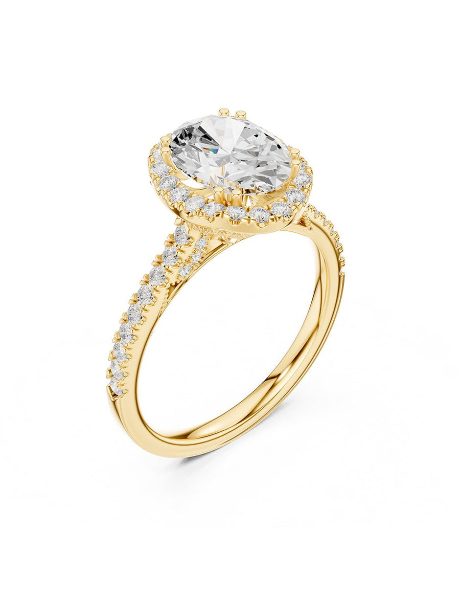 Anillo de compromiso - halo - AMORE381-OV-LG