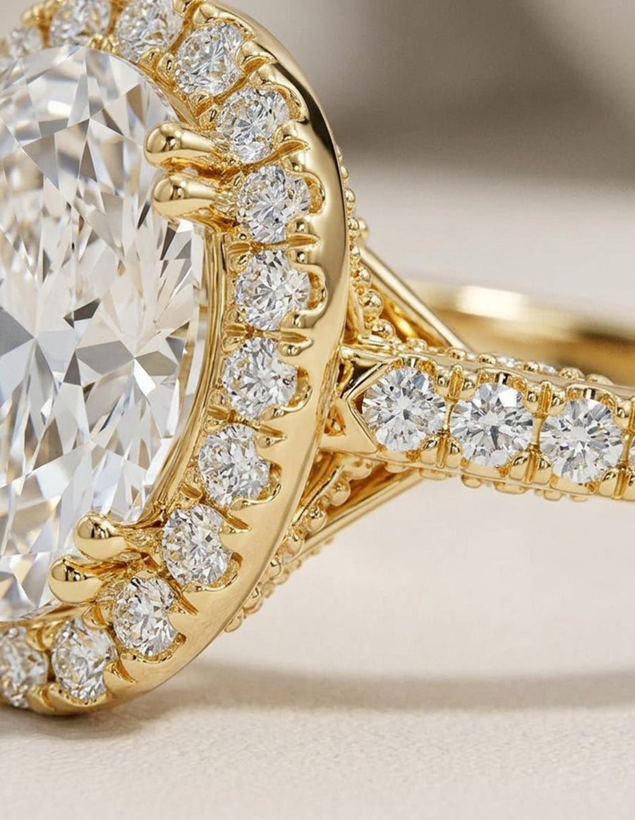 Anillo de compromiso - halo - AMORE381-OV-LG