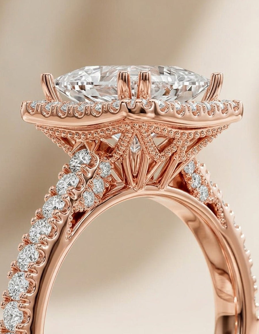 Anillo de compromiso - halo - AMORE381-PR-LG
