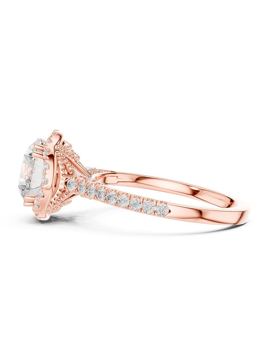 Anillo de compromiso - halo - AMORE381-RD-LG