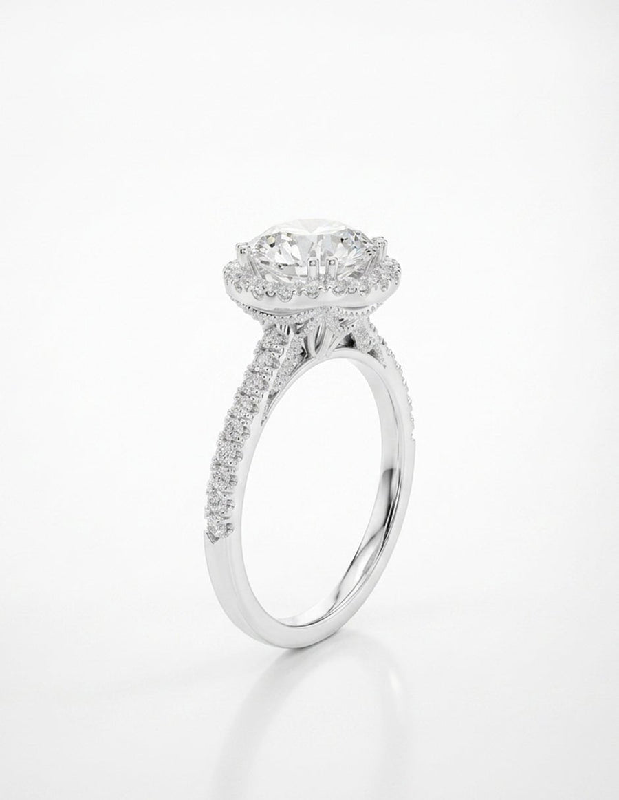 Anillo de compromiso - halo - AMORE381-RD-LG