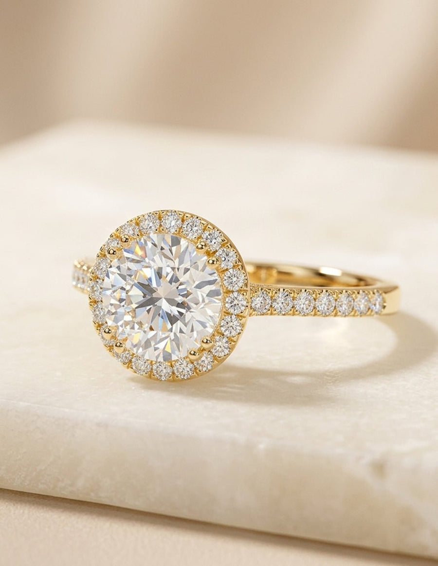 Anillo de compromiso - halo - AMORE381-RD-LG