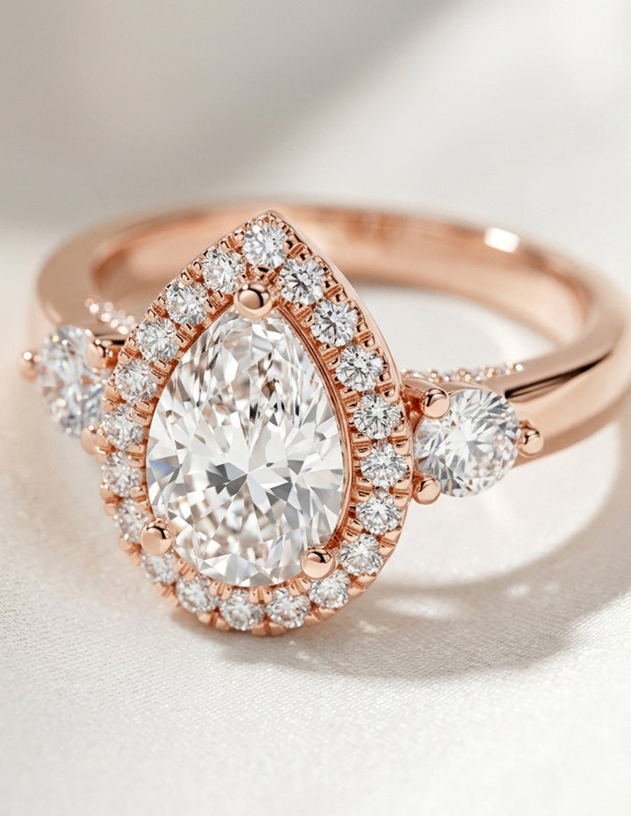 Anillo de compromiso - halo - AMORE382-PE-LG