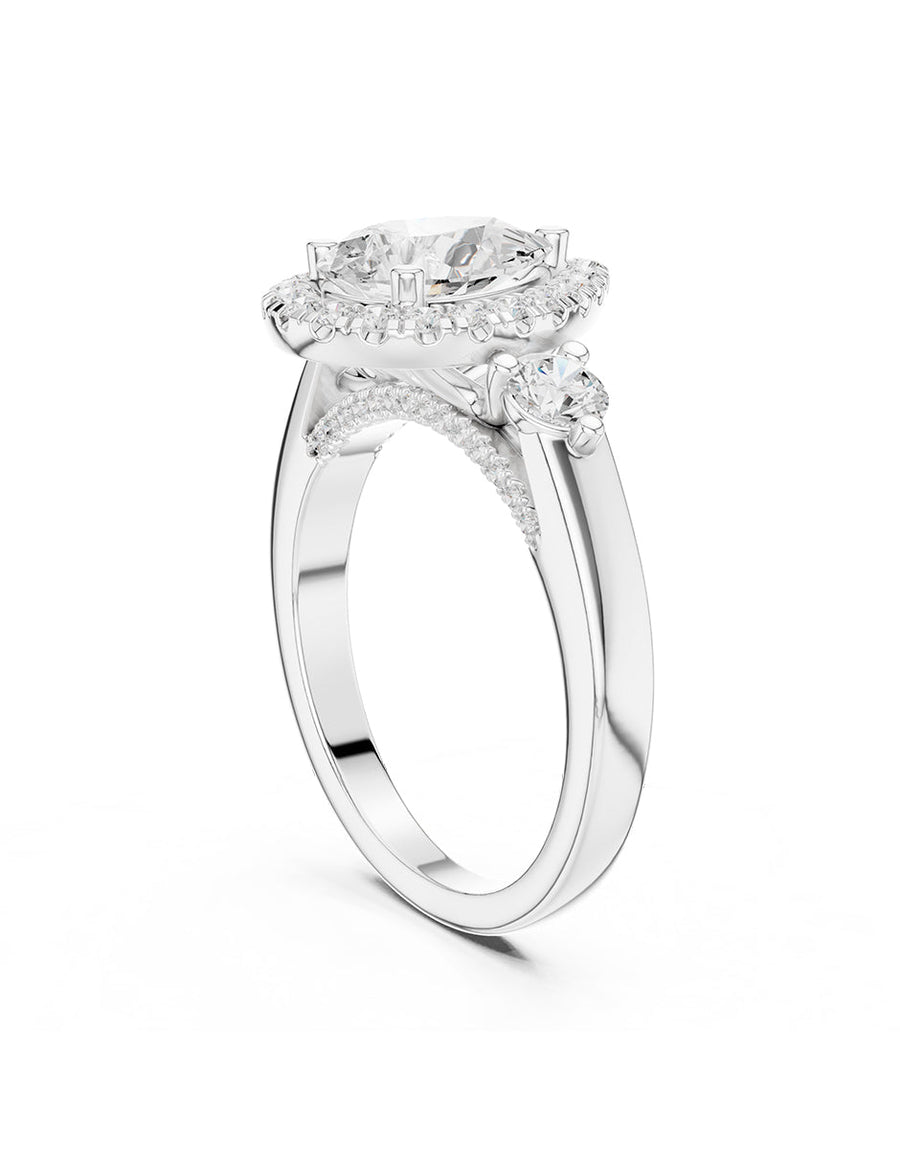 Anillo de compromiso - halo - AMORE382-PE-LG