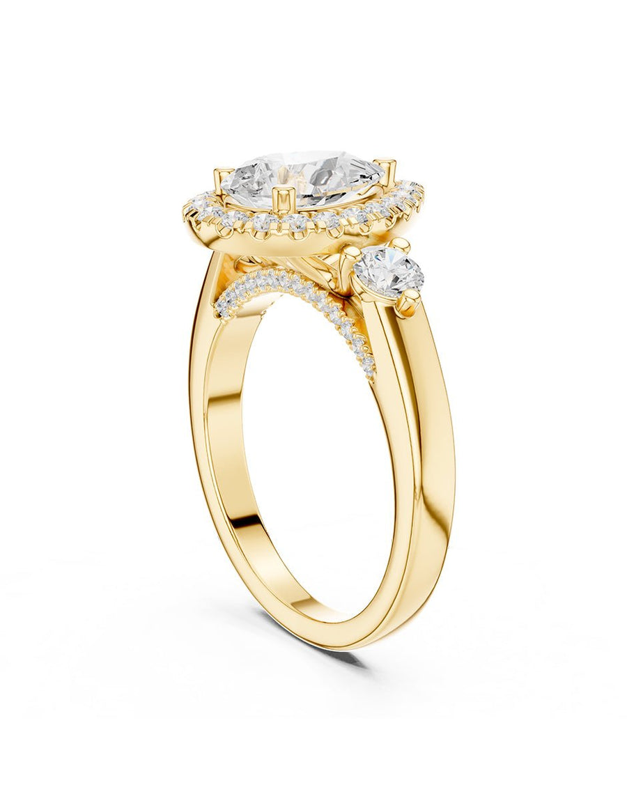 Anillo de compromiso - halo - AMORE382-PE-LG