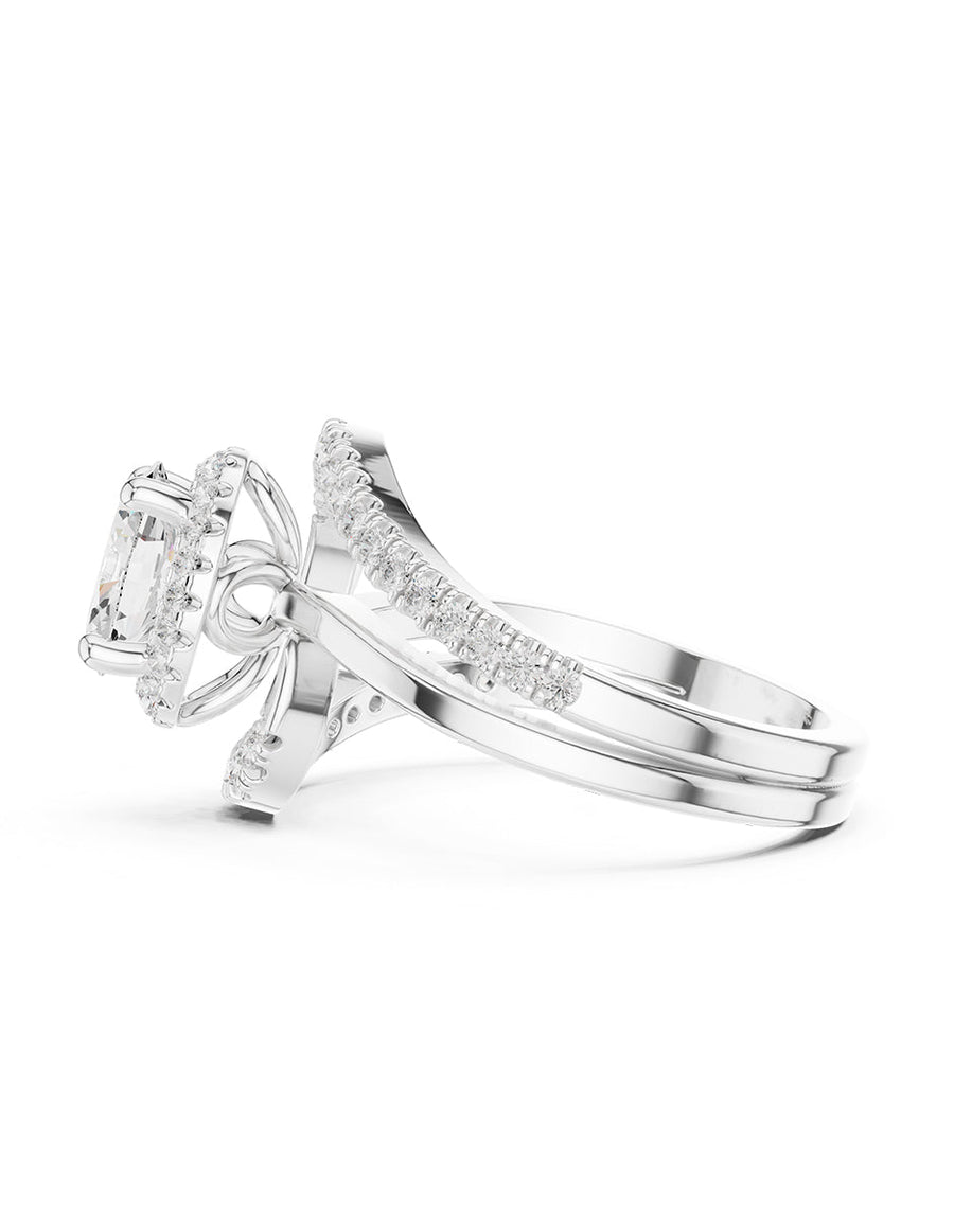 Anillo de compromiso - halo - AMORE383-OV-LG