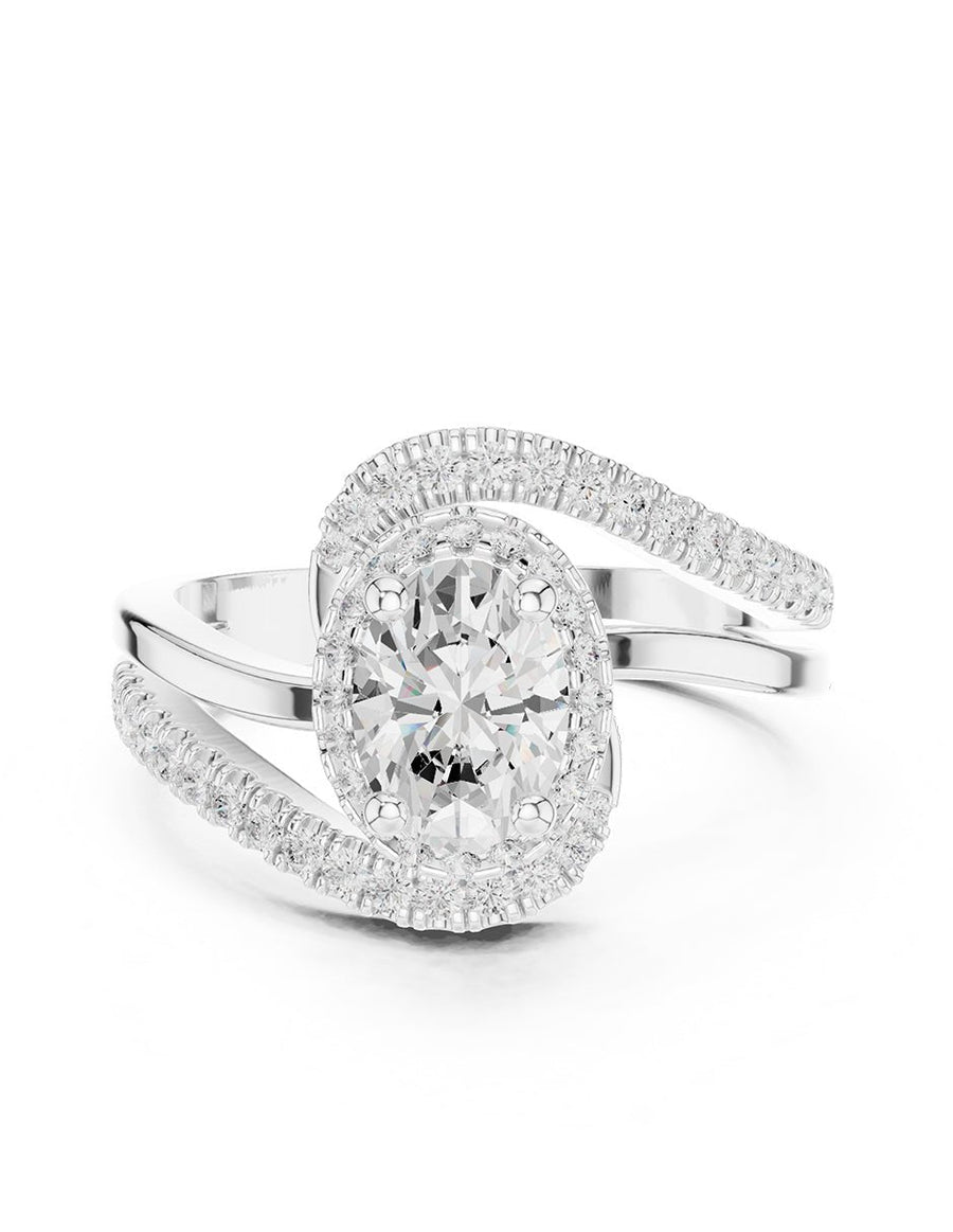 Anillo de compromiso - halo - AMORE383-OV-LG