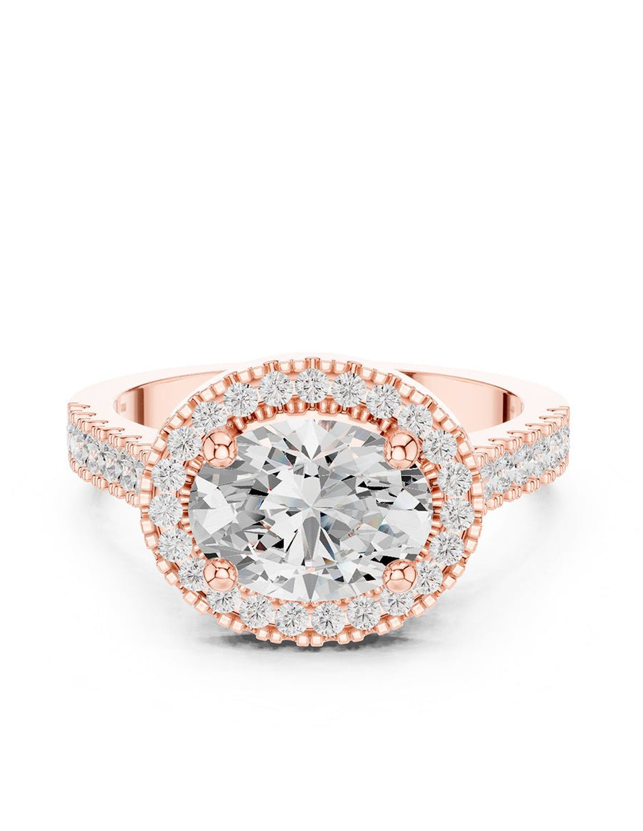 Anillo de compromiso - halo - AMORE384-OV-LG