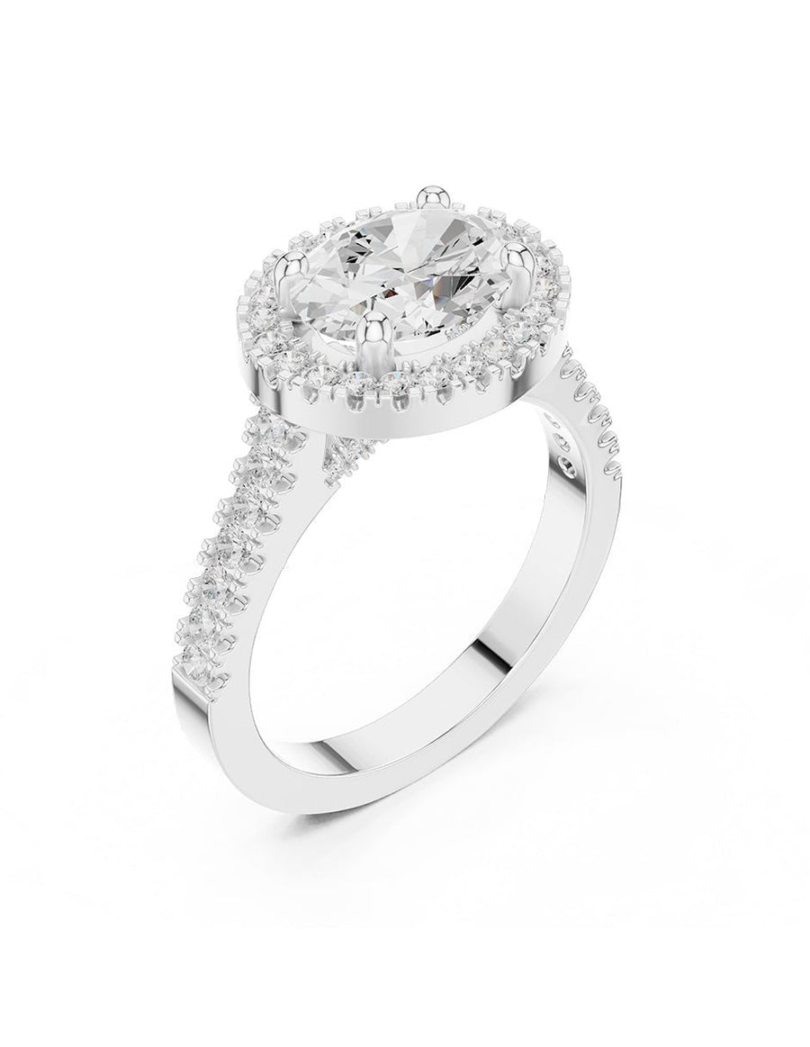 Anillo de compromiso - halo - AMORE384-OV-LG