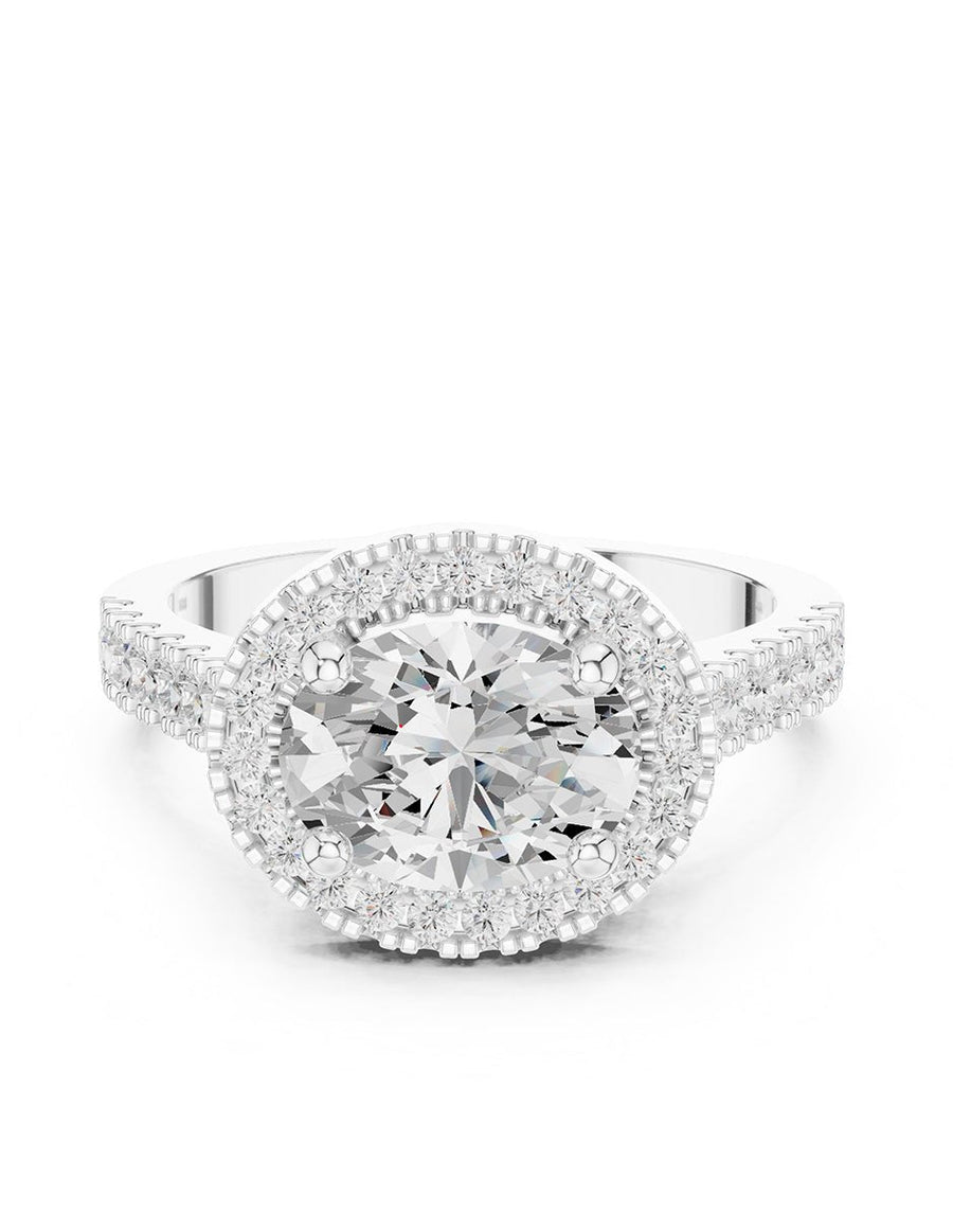 Anillo de compromiso - halo - AMORE384-OV-LG
